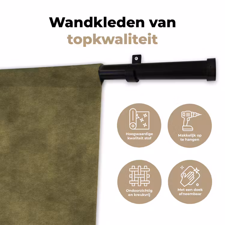 Textuur - Abstract - Groen Wandkleed katoen klein 269 -sfeer2