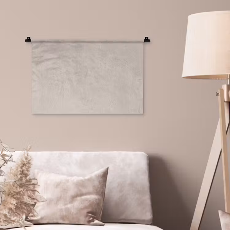 Textuur - Effen - Abstract - Beige Wandkleed katoen klein -sfeer4