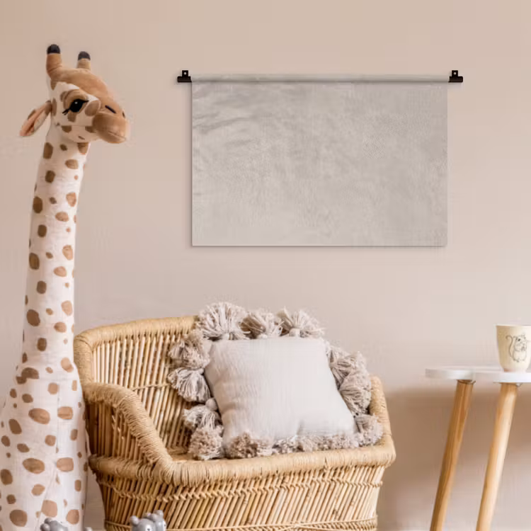 Textuur - Effen - Abstract - Beige Wandkleed katoen klein -wsfeer5_kind