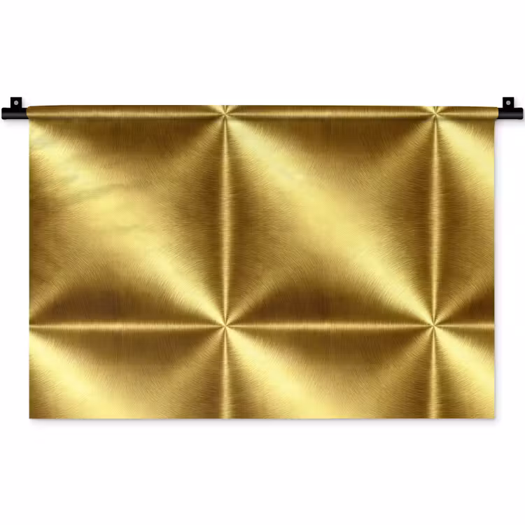 Textuur - Geborsteld Goud - Industrieel - Metallic Wandkleed katoen klein 269 -zz3d