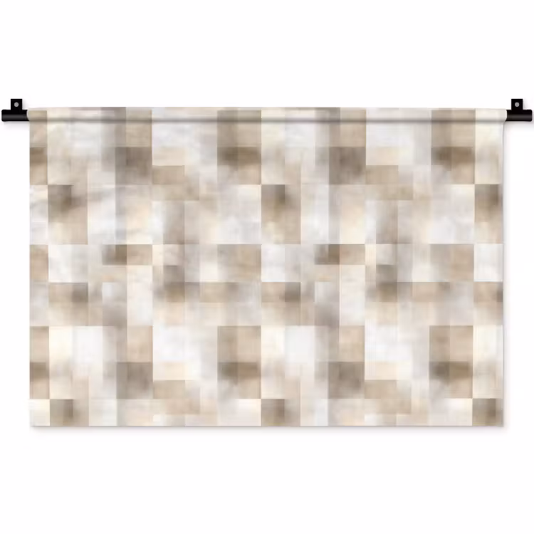 Textuur - Linnen - Beige Wandkleed katoen klein 269 -zz3d