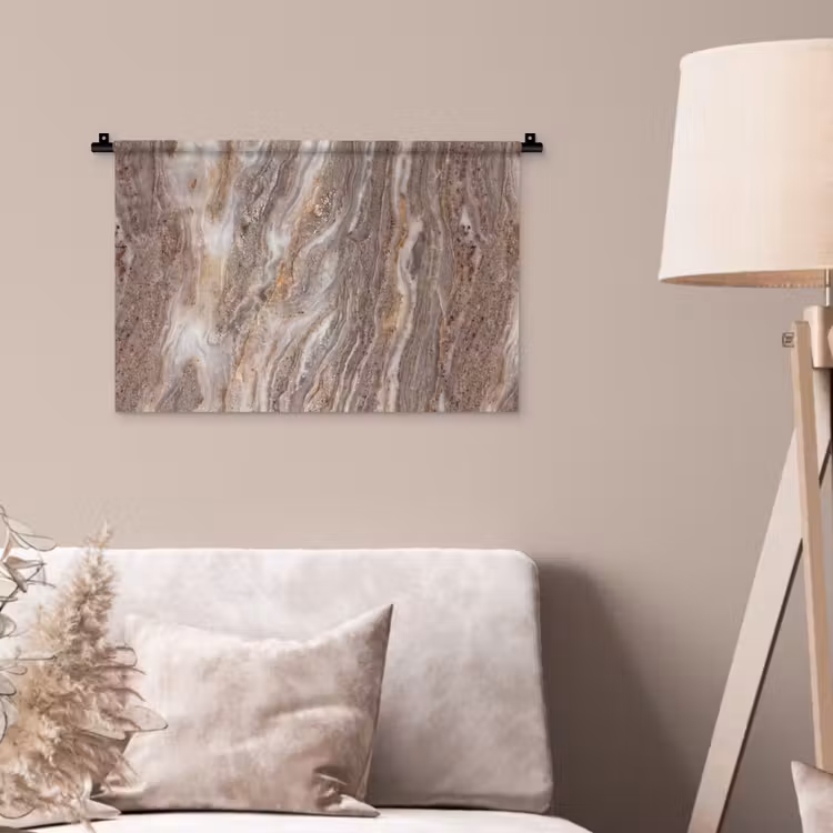 Textuur - Steen - Abstract - Beige Wandkleed katoen klein -sfeer4