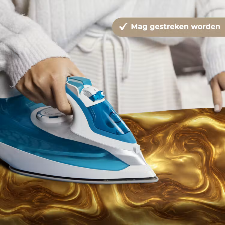 Textuur - Vloeibaar - Organisch - Goud Wandkleed katoen klein 269 -sfeer9