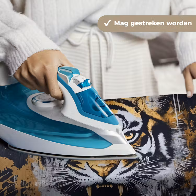 Tijger - Verfspatten - Goud Wandkleed katoen klein -sfeer9