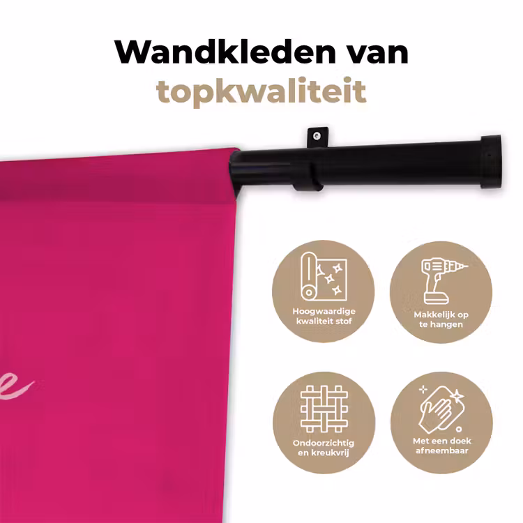 Toedeloe - Roze Wandkleed katoen klein -sfeer2