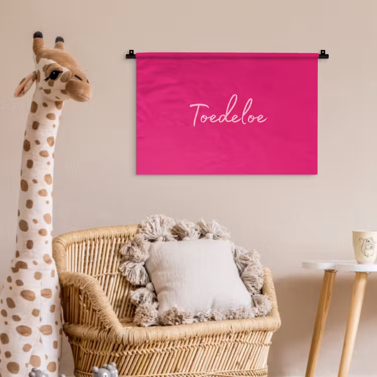 Toedeloe - Roze Wandkleed katoen klein -wsfeer5_kind