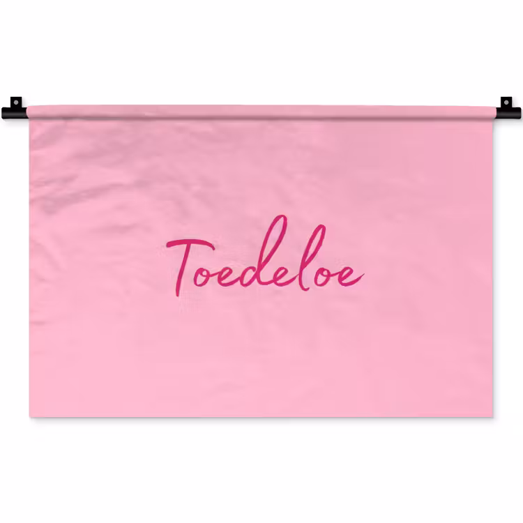 Toedeloe - Roze - Minimalistisch Wandkleed katoen klein -zz3d