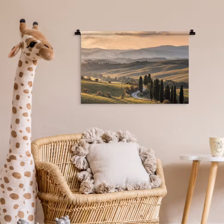 Toscaans - Landschap - Heuvels Wandkleed katoen klein -wsfeer5_kind
