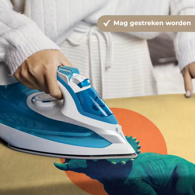 Triceratops - Cirkel - Oranje - Hoorns Wandkleed katoen klein -sfeer9