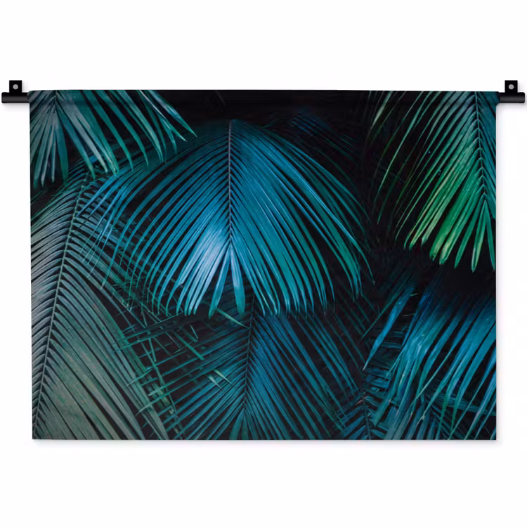 Tropical - Jungle - Bladeren - Groen Wandkleed katoen klein -zz3d