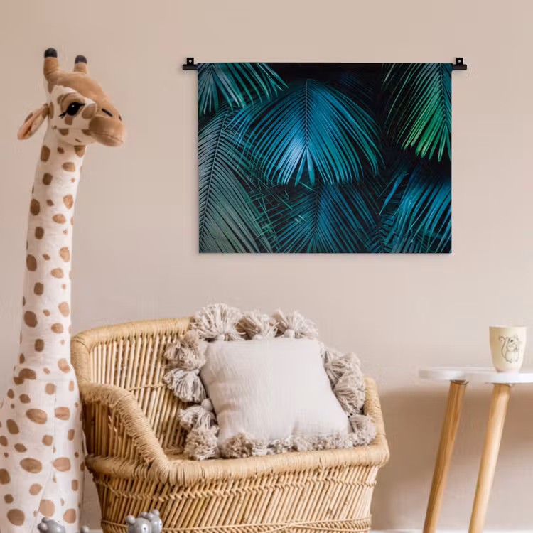 Tropical - Jungle - Bladeren - Groen Wandkleed katoen klein -wsfeer5_kind