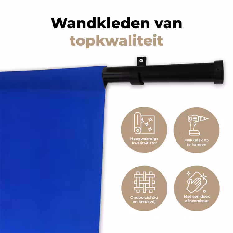Tulp - Minimalistisch - Bladeren - Wit Wandkleed katoen klein -sfeer2