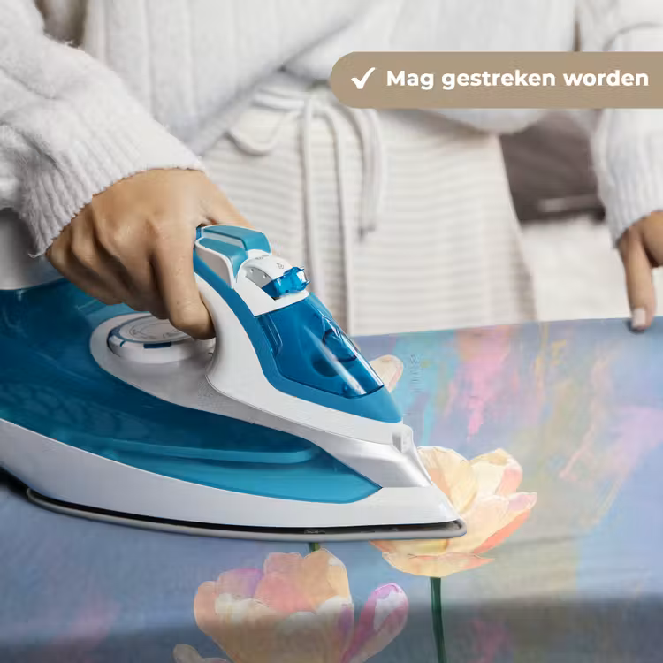 Tulpen - Roze accenten - Blauw Wandkleed katoen klein -sfeer9