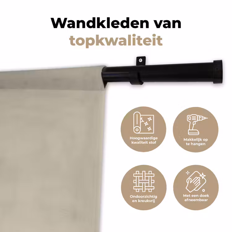 Urban - Pebble - Grijs Wandkleed katoen klein 269 -sfeer2