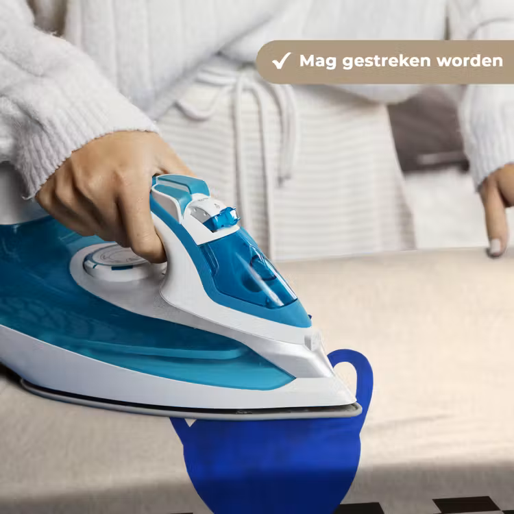 Vaas - Blauw - Geblokt - Modern Wandkleed katoen klein -sfeer9