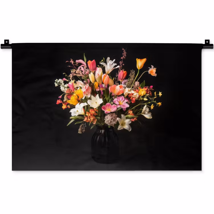 Vaas - Bloemen - Tulpen Wandkleed katoen klein -zz3d