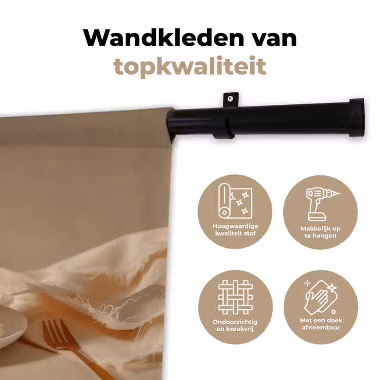 Vanilletaart - Cake - Romig Wandkleed katoen klein -sfeer2