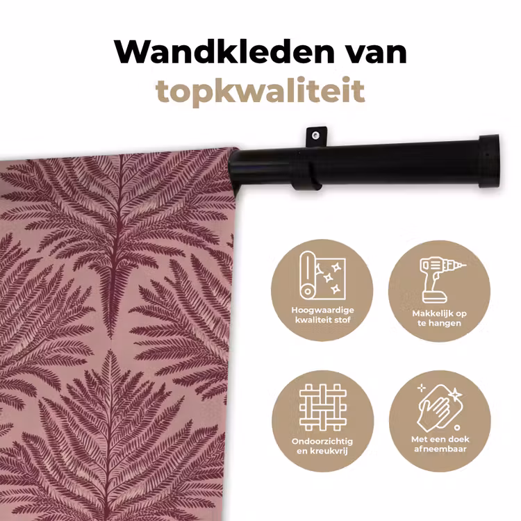 Varen - Patroon - Paars Wandkleed katoen klein 269 -sfeer2