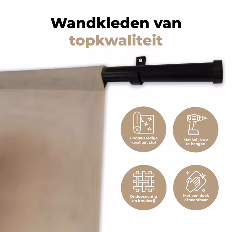 Veer - Minimalistisch - Roze Wandkleed katoen klein -sfeer2
