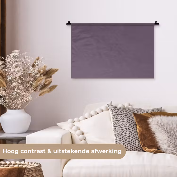 Velvet - Aubergine - Paars Wandkleed katoen klein 269 -sfeer1