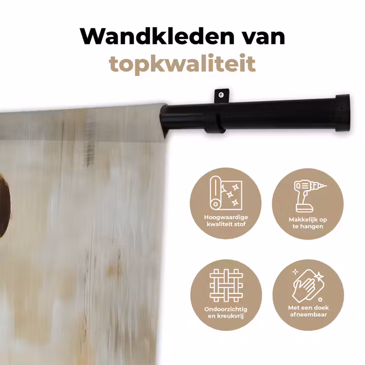 Verf - Goud - Bestek Wandkleed katoen klein -sfeer2