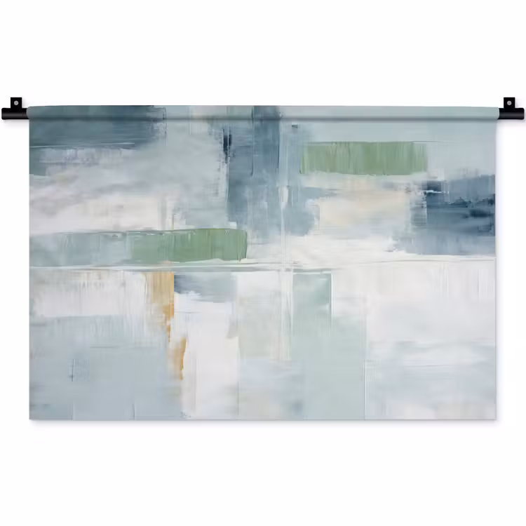 Verf - Moderne kunst - Abstract - Grijs Wandkleed katoen klein -zz3d