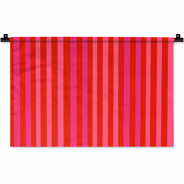 Verticaal - Strepen - Roze Wandkleed katoen klein 269 -zz3d