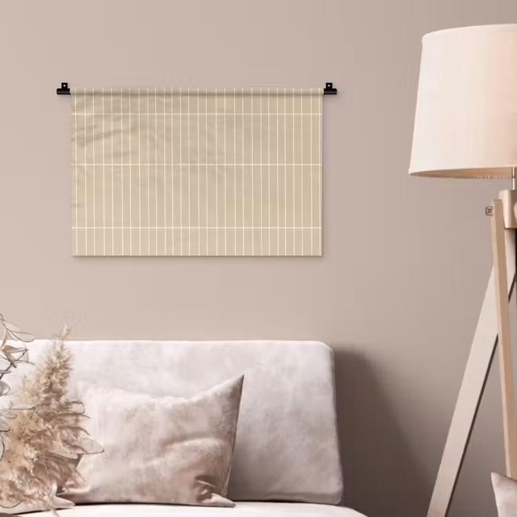 Verticaal - Wandtegel - Crème - Beige Wandkleed katoen klein 269 -sfeer4