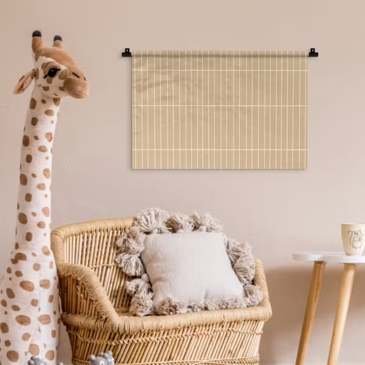 Verticaal - Wandtegel - Zand - Beige Wandkleed katoen klein 269 -wsfeer5_kind