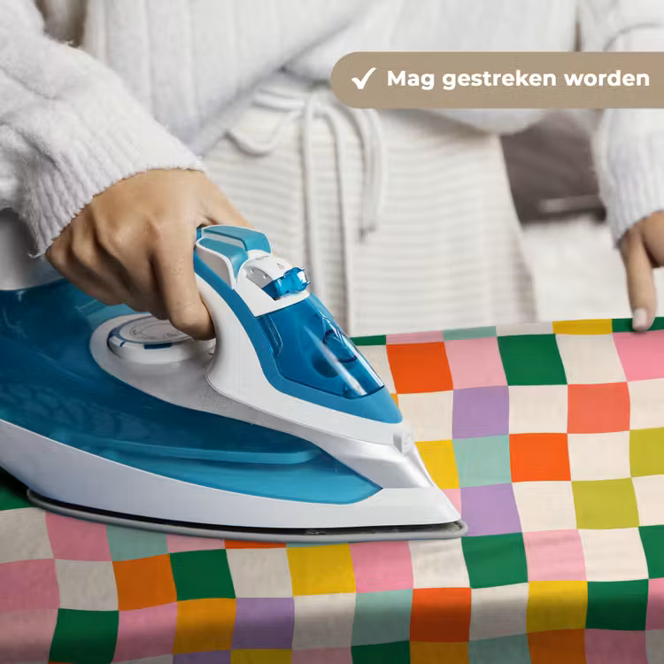 Vierkanten - Kleurrijk - Golvend Wandkleed katoen klein -sfeer9