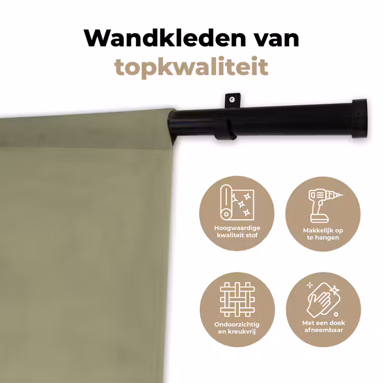 Vintage - Sage - Groen Wandkleed katoen klein 269 -sfeer2