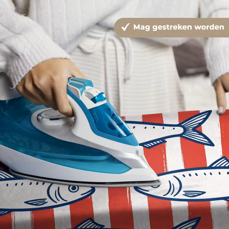 Vis - Patroon - Strepen - Illustratie - Rood Wandkleed katoen klein -sfeer9