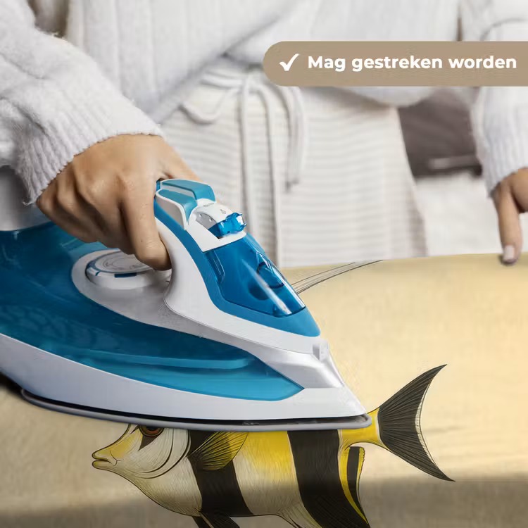 Vis - Sierlijk - Rugvin - Geel Wandkleed katoen klein -sfeer9
