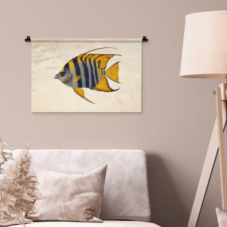 Vis - Sierlijk - Vinnen - Illustratie Wandkleed katoen klein -sfeer4