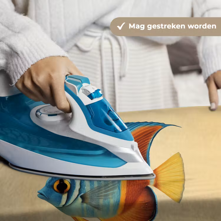 Vis - Vinnen - Blauw - Ogen Wandkleed katoen klein -sfeer9