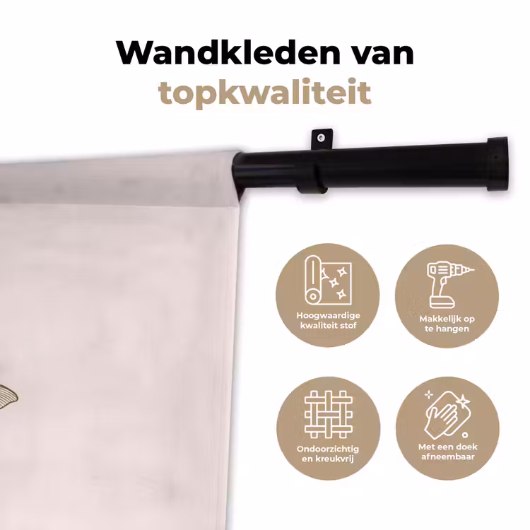 Vis - Zwemmend - Groen - Abstract - Dieren Wandkleed katoen klein -sfeer2
