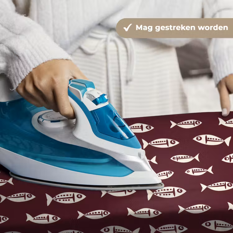 Vissen - Grafisch - Patroon - Donker Wandkleed katoen klein 269 -sfeer9
