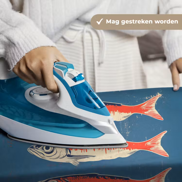 Vissen - Rood - Blauw Wandkleed katoen klein -sfeer9