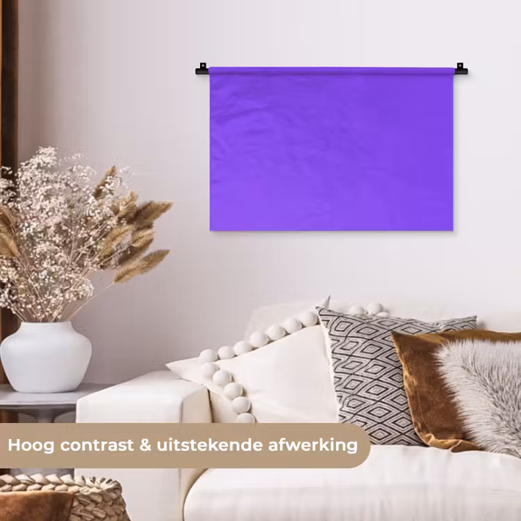 Vivid - Violet - Paars Wandkleed katoen klein 269 -sfeer1