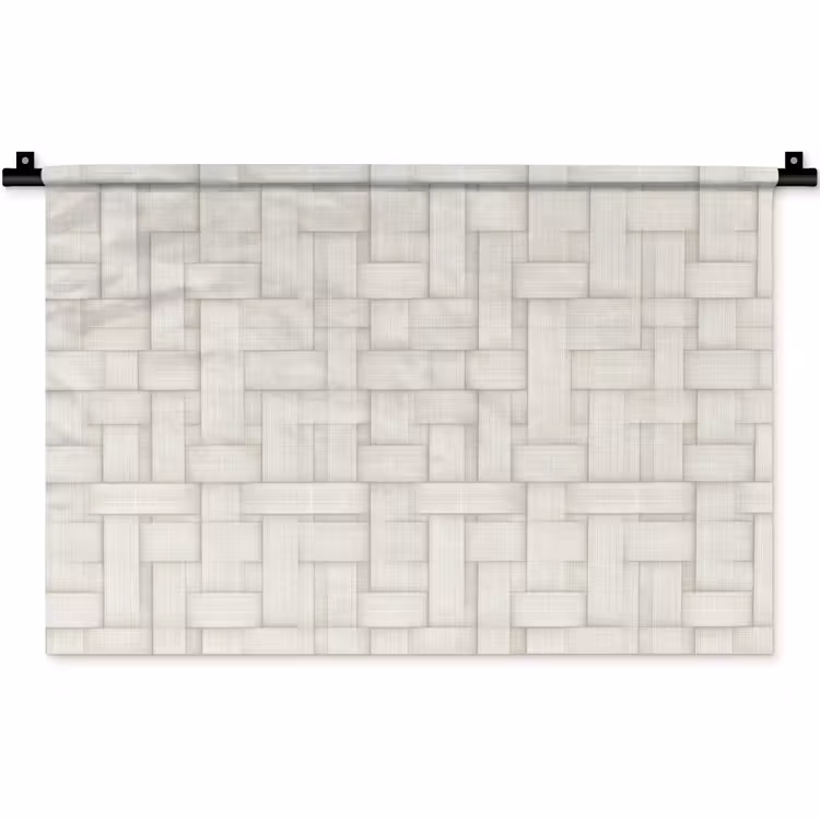 Vlechtwerk - Banen - Beige Wandkleed katoen klein 269 -zz3d