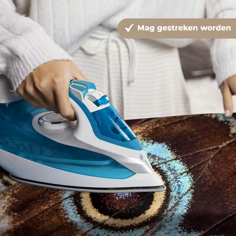 Vleugels - Vlinder - Blauw Wandkleed katoen klein -sfeer9