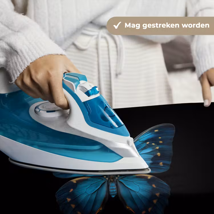 Vlinder - Blauw - Contrast Wandkleed katoen klein -sfeer9
