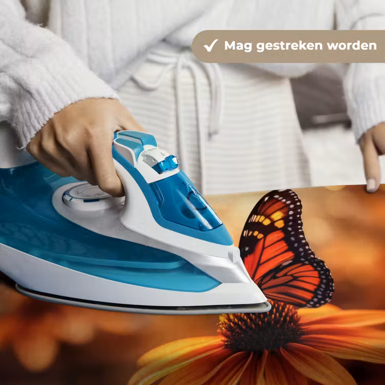 Vlinder - Bloemen - Oranje Wandkleed katoen klein -sfeer9