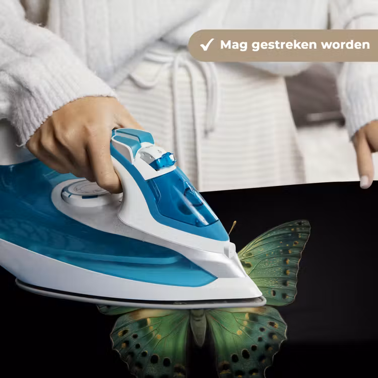 Vlinder - Groen - Diepte Wandkleed katoen klein -sfeer9