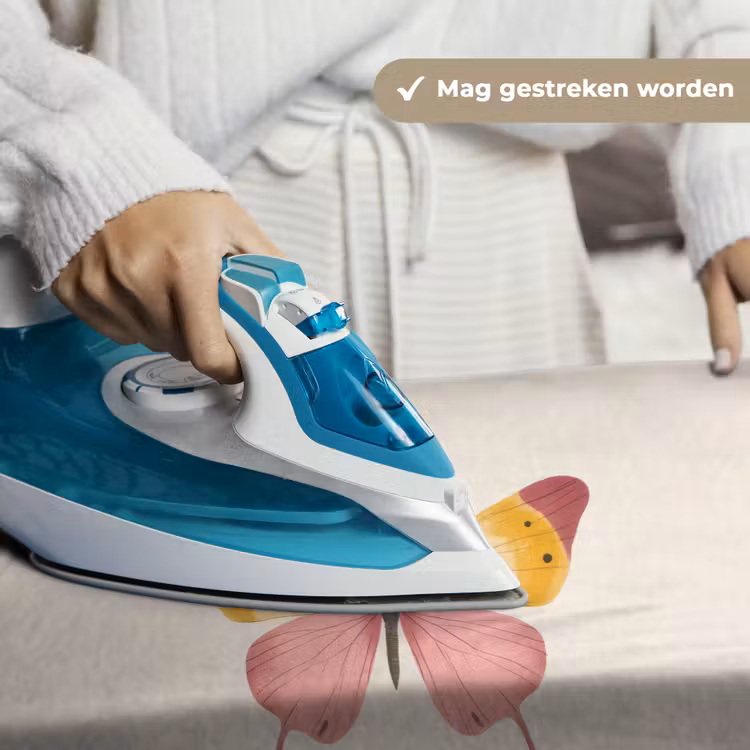 Vlinder - Illustratie - Roze Wandkleed katoen klein -sfeer9