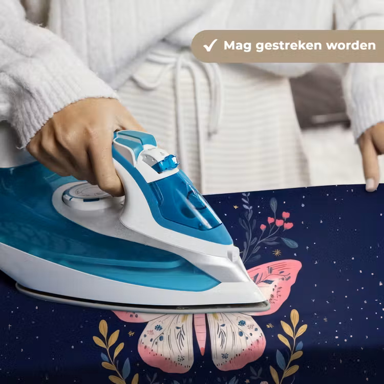 Vlinder - Maan - Bloemen - Sterrenhemel Wandkleed katoen klein -sfeer9