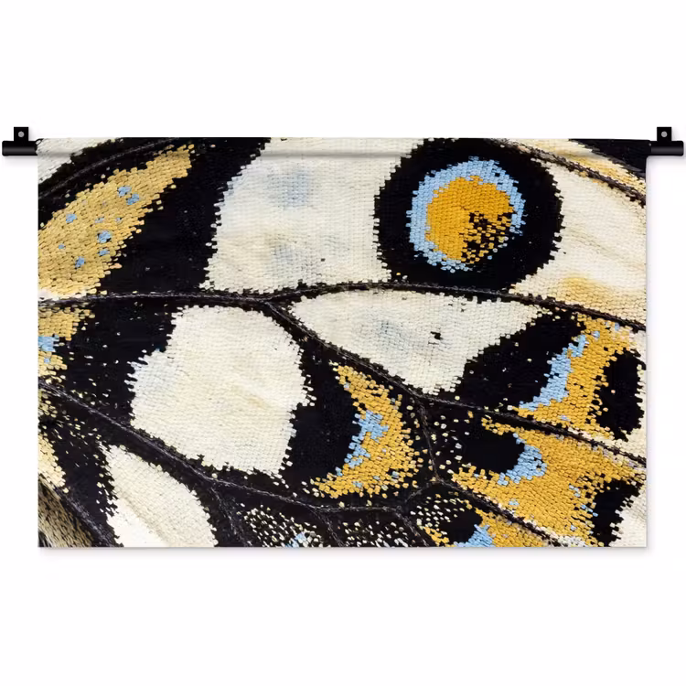 Vlinder - Vleugel - Geel Wandkleed katoen klein -zz3d