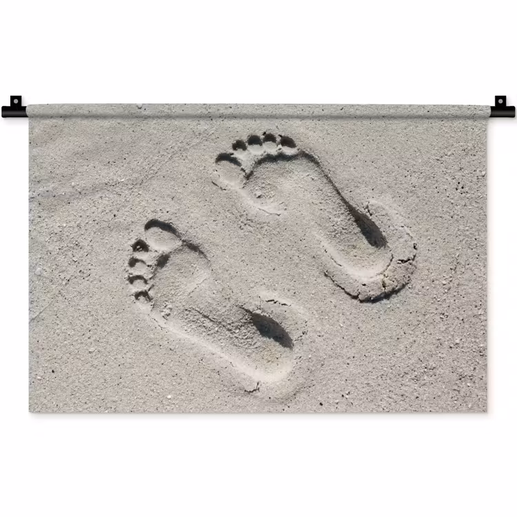 Voeten - Zand - Zee Wandkleed katoen klein -zz3d