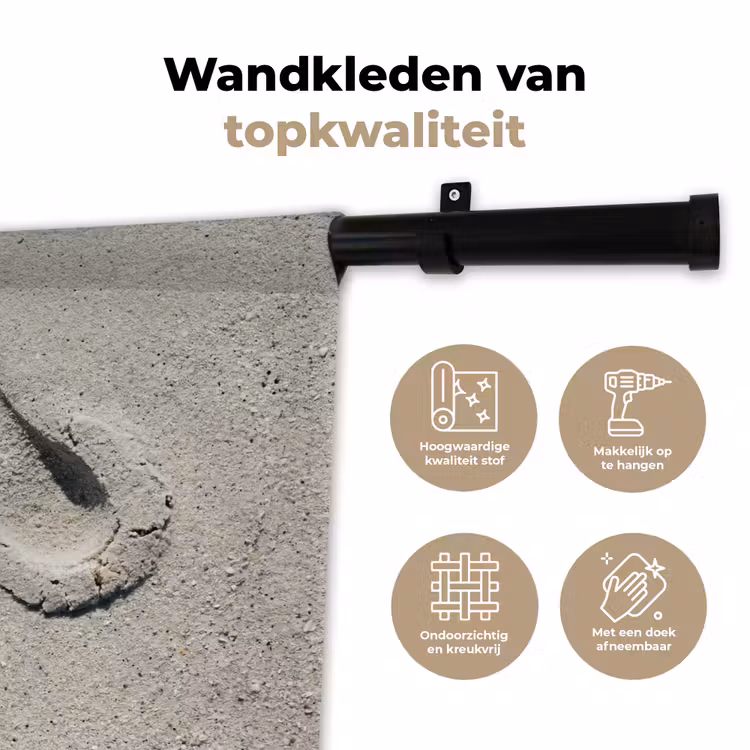 Voeten - Zand - Zee Wandkleed katoen klein -sfeer2