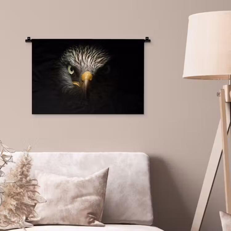 Vogel - Adelaar - Roofvogels - Oog - Snavel - Licht Wandkleed katoen klein -sfeer4